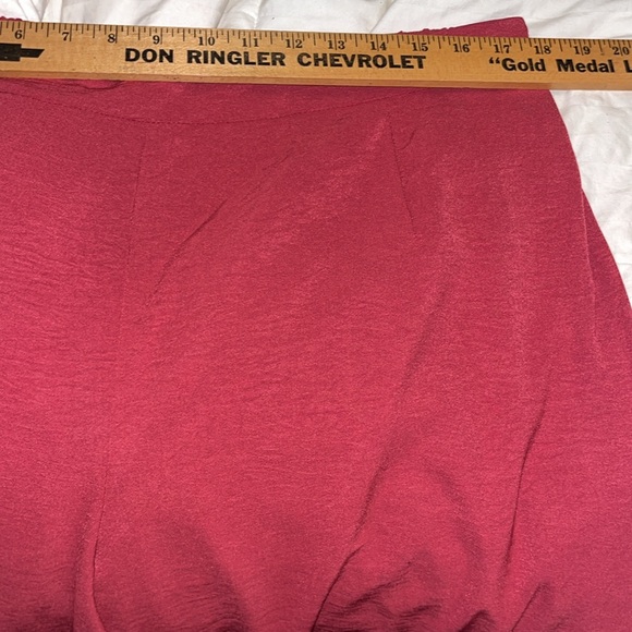 Roylamp 2Piece Set Burgundy Red Size 2X Cropped Widee Leg Pants Sleeveless Top - Picture 13 of 15